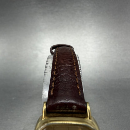 Seiko SQ Watch Women 21mm Champagne Dial Gold Tone Daydate 8523-5009 New Batt JO4