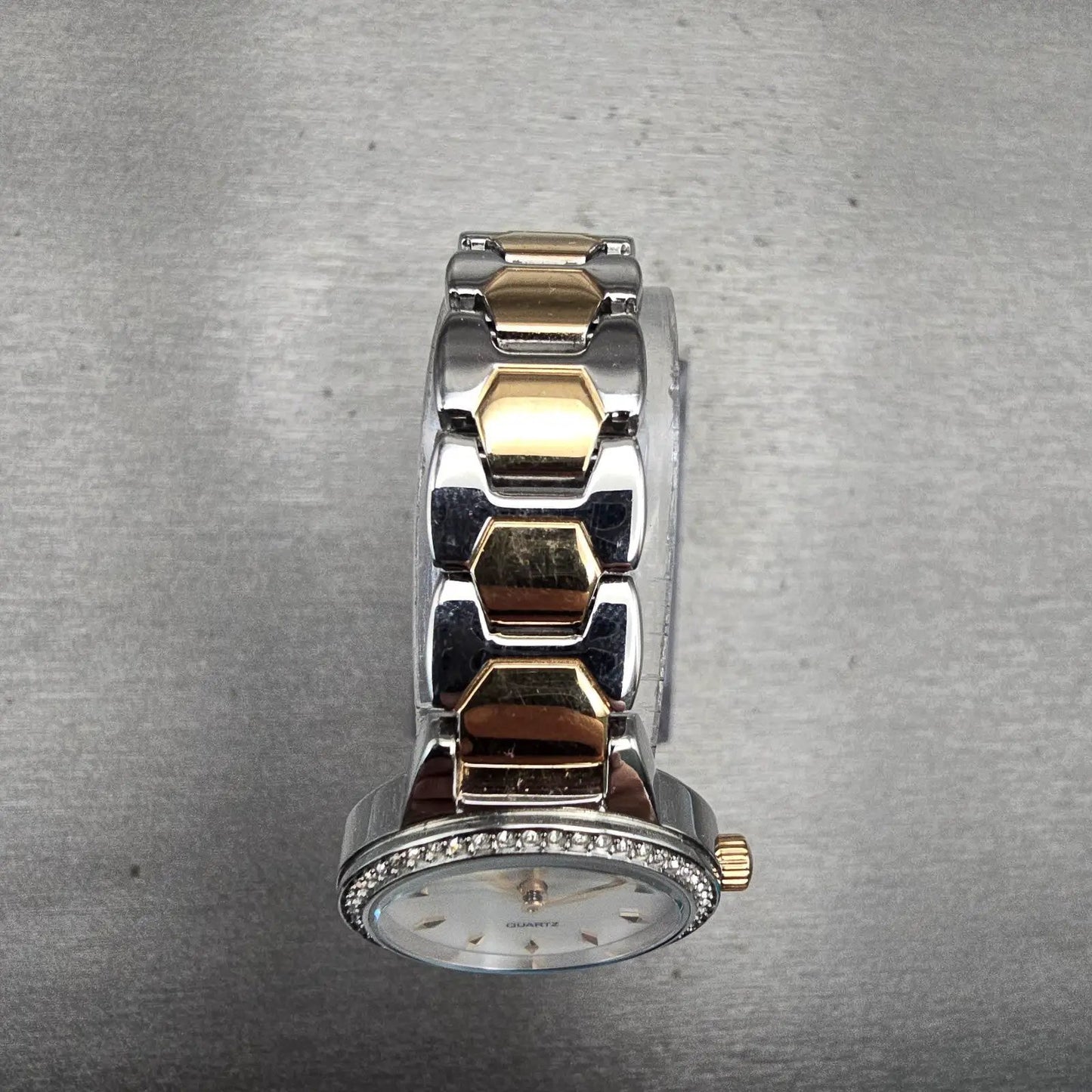 Citizen Watch Women 24mm MOP Dial Silver Tone Gemmed Round 9627-S121558 New Batt4