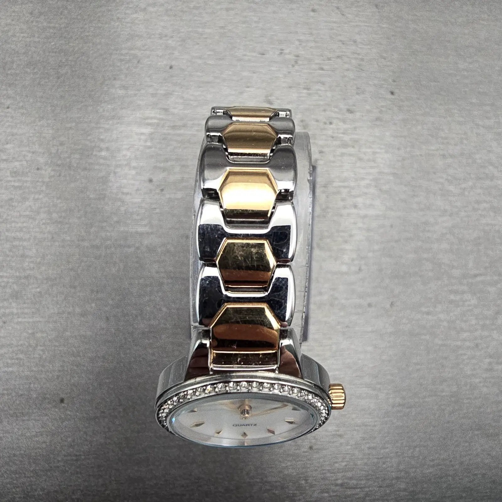 Citizen Watch Women 24mm MOP Dial Silver Tone Gemmed Round 9627-S121558 New Batt4