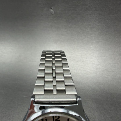 Casio MQ-514 Watch Men 33mm White Dial Silver Tone Round Daydate New Battery4