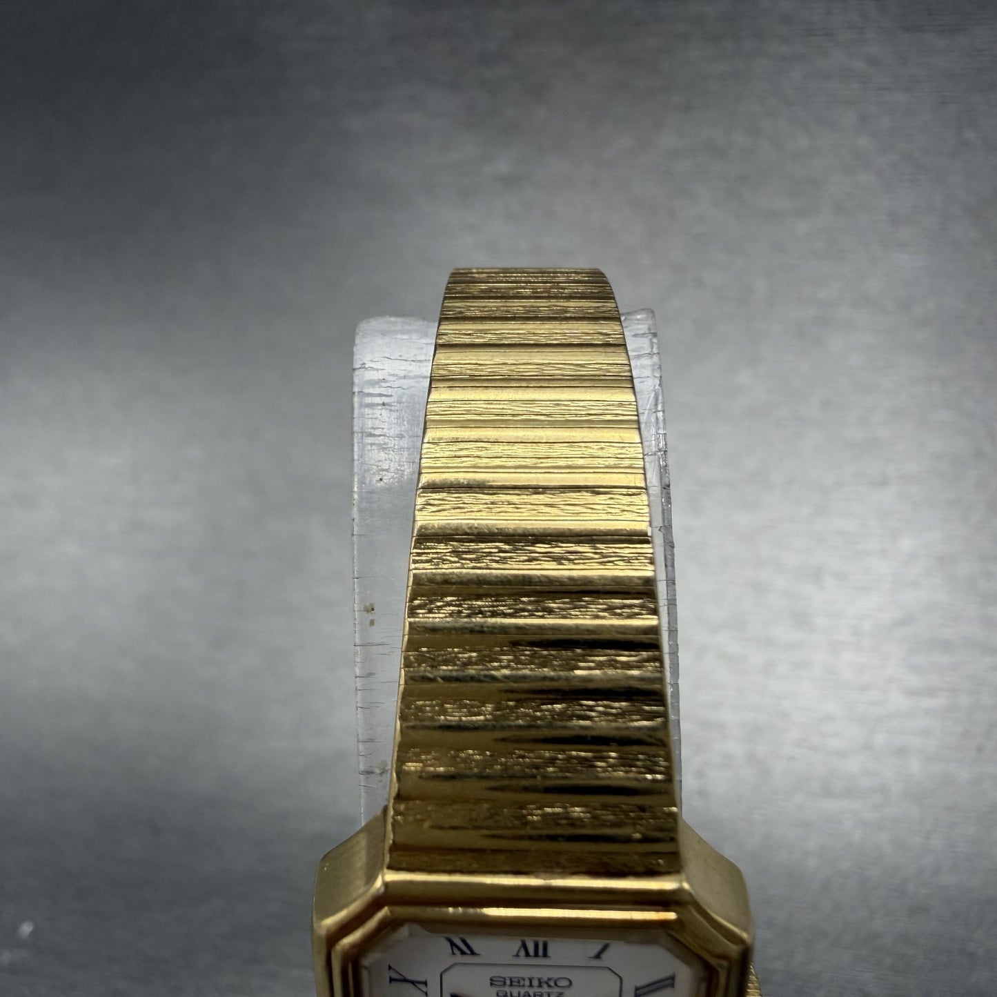 Seiko Watch Women 19mm White Dial gold Tone Octagon VTG 2320-6590 New Battery4
