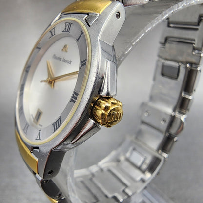 Maurice Lacroix Miros Watch Women 24mm Silver Dial Two Tone Round New Battery