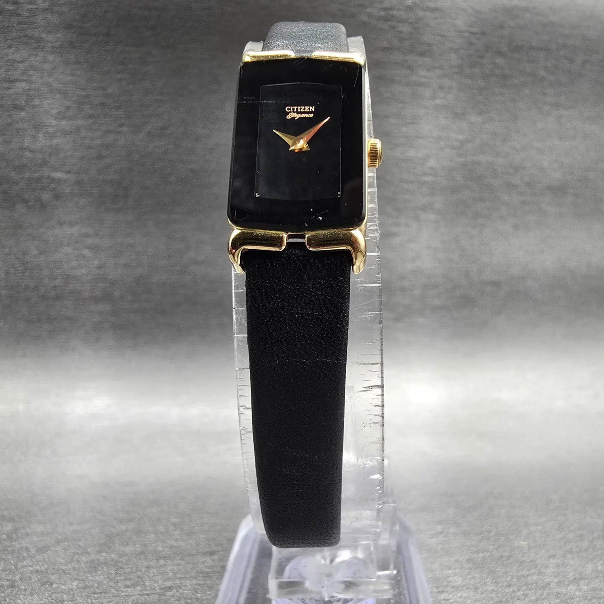 Citizen Elegance Watch Women 13mm Black Dial Gold Tone 5420-S21966 New Battery J5