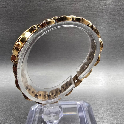 Seiko Watch Women 19mm Champagne Dial Gold Tone Round V400-1130 New Battery VTG6