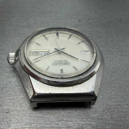 Orient Watch Men 37mm Silver Dial Silver Tone Daydate Round I029110-70 New Batt4