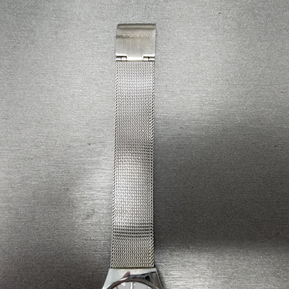 Skagen Steel Watch Women 24mm MOP Dial Stainless Steel Round Mesh band READ Runs8