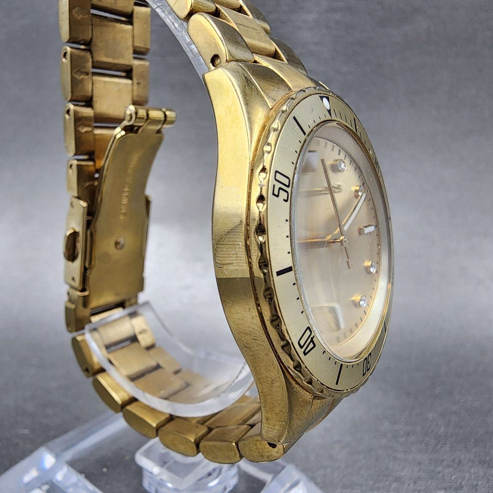 Michael Kors Tatum Watch Women 33mm Gold Dial Gold Tone Round MK6120 New Batt3