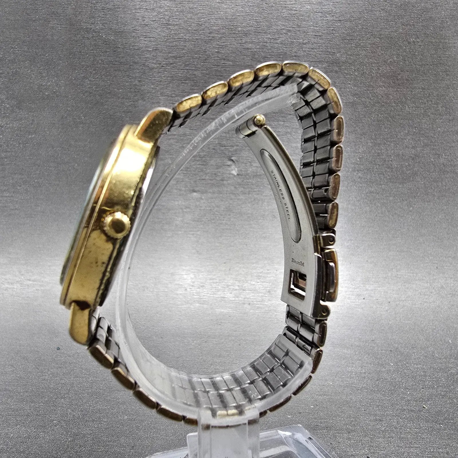 Juan Savani Watch Men 34mm Champagne Dial Gold Tone Daydate JS003 New Battery6