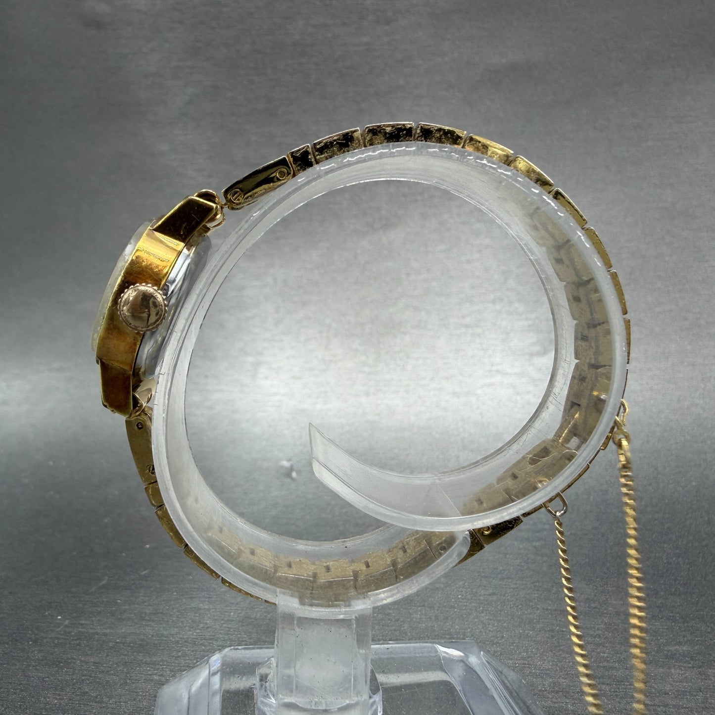Tissot Watch Women 23mm Gold Dial Gold Plated Manual Wind Runs Oval PARTS!!!!!!!6