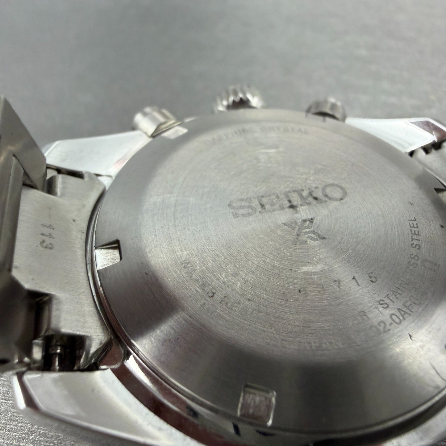 Seiko Prospex Chronograph Watch Men 39mm Black Dial Silver Tone Date Solar Runs9