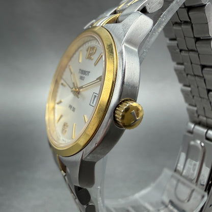 Tissot PR 50 Watch Women 28mm White Dial Two Tone Date J336/436k New Battery2