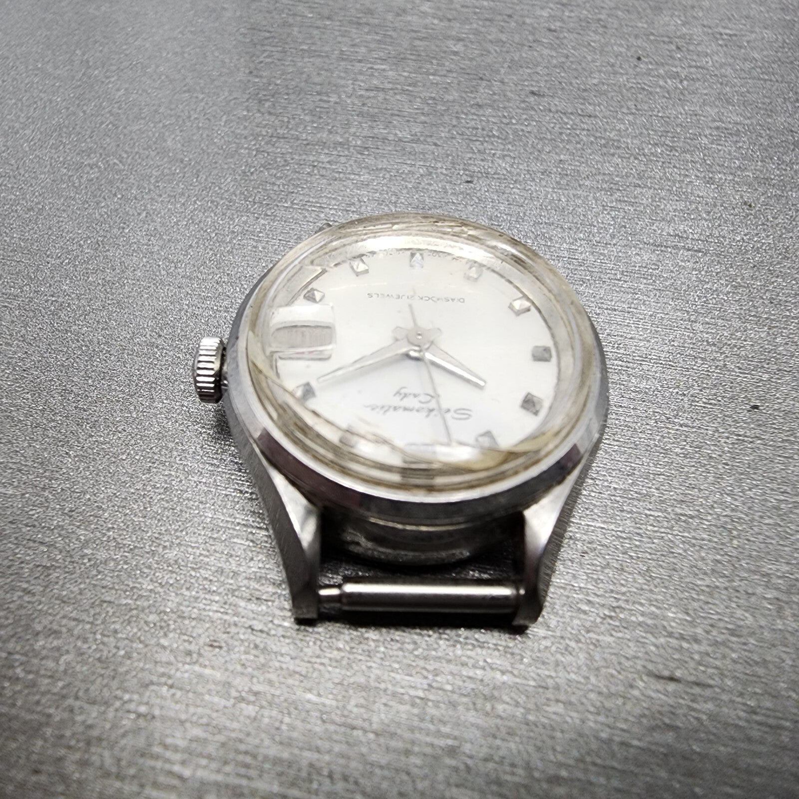 Seiko Seikomatic Lady Watch Women 22mm Silver Dial Steel Date Round Runs4