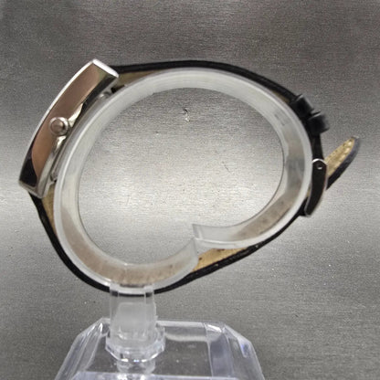 Emporio Armani Tank Watch Women 20mm Black Dial Steel Date AR-0122 New Battery6