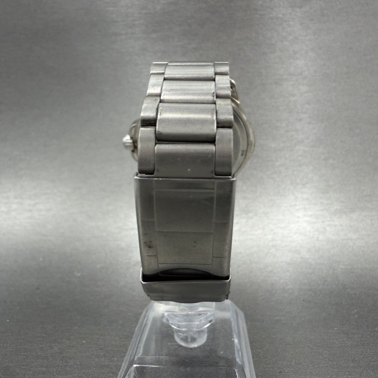 Eddie Baur Watch Men 39mm Blue Dial Silver Tone Daydate Round New Battery7