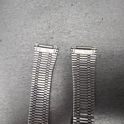 Seiko Bracelet 18mm Stainless Steel Gold Tone Tri Folding Clasp VTG Japan G10167