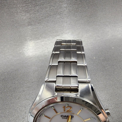 Casio Lineage LCWM200 Watch Men 38mm White Dial Steel Analog Digital Solar Runs4