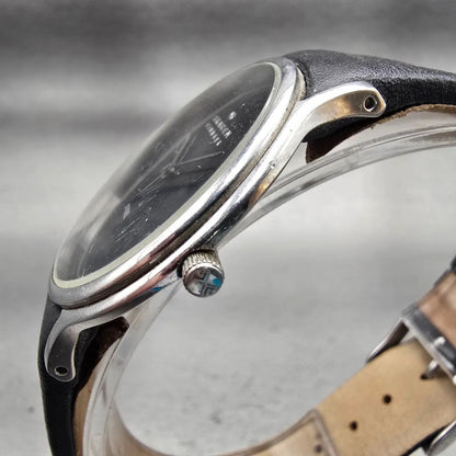 Skagen Watch Men 37mm Black Dial Silver Tone Round 256LSLB READ!! New Battery2