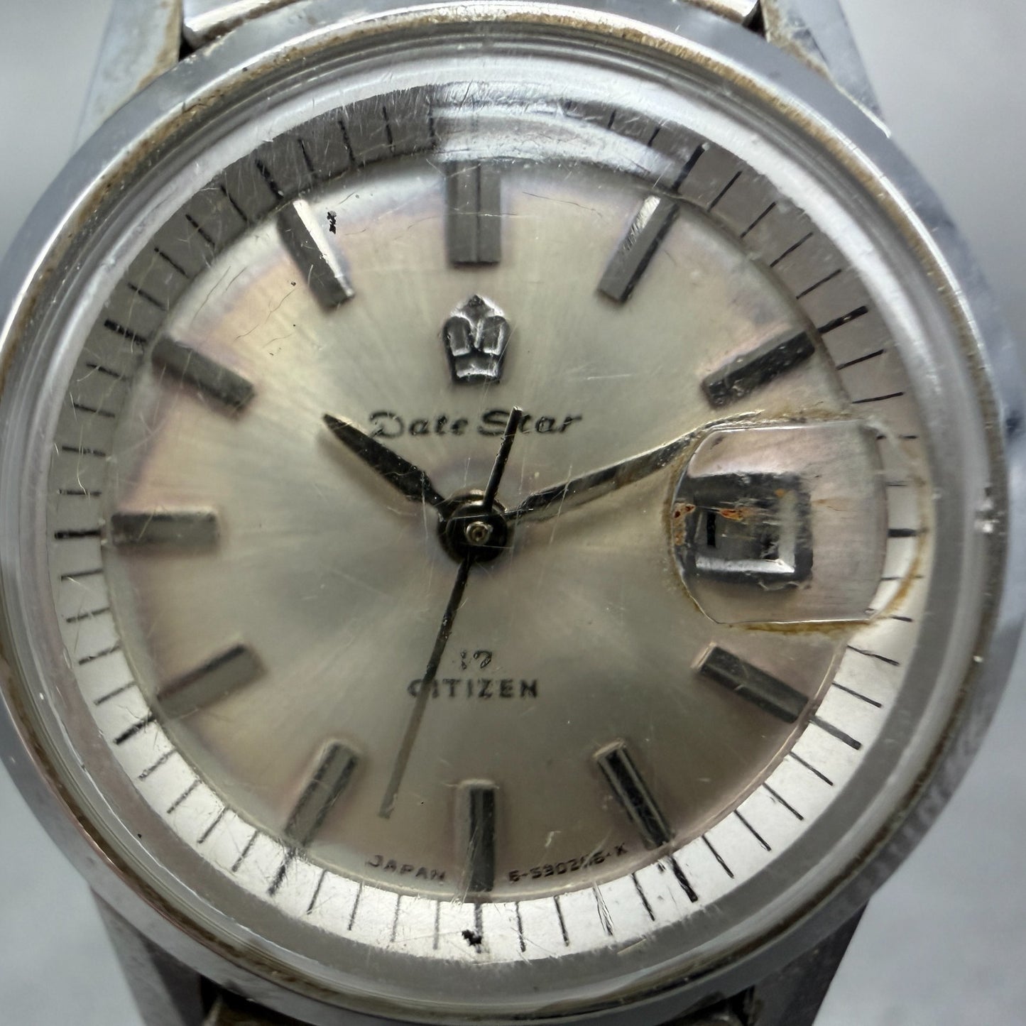 Citizen Date Star Watch Women 26mm Silver Dial Silver Tone Manual 4-530217K Runs1