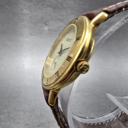 Movado 3000.2.L Watch Women 26mm Cream Dial Gold Plated Round New Battery2