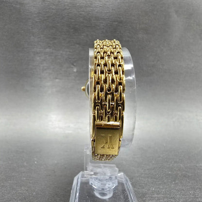 Yukiko Kimijima Emerald Watch Women 20mm MOP Dial Gold Crystal Bezel New Battery7