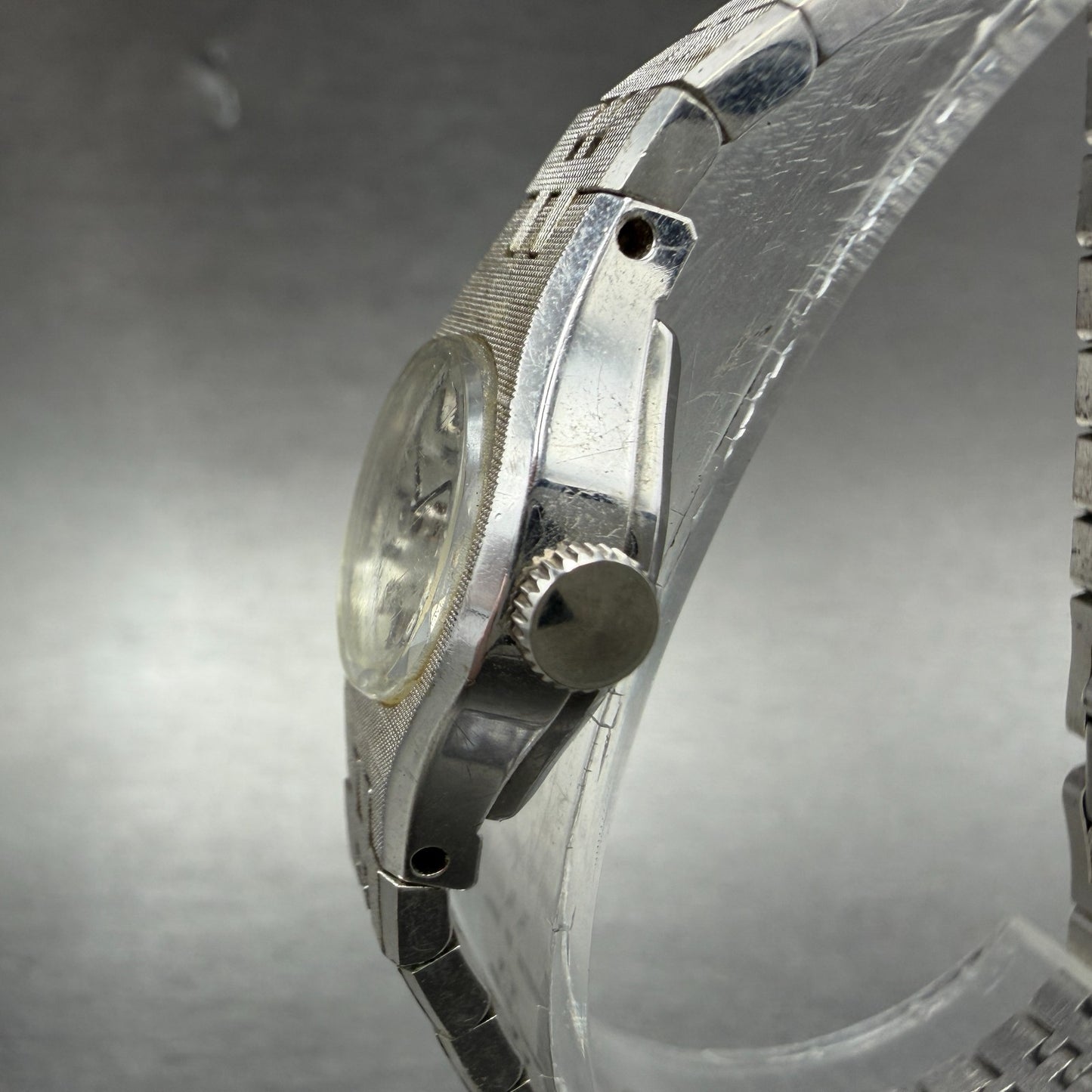 Seiko Watch Women 18mm Silver Dial Silver Tone Manual Round 11-0639 Runs JG82