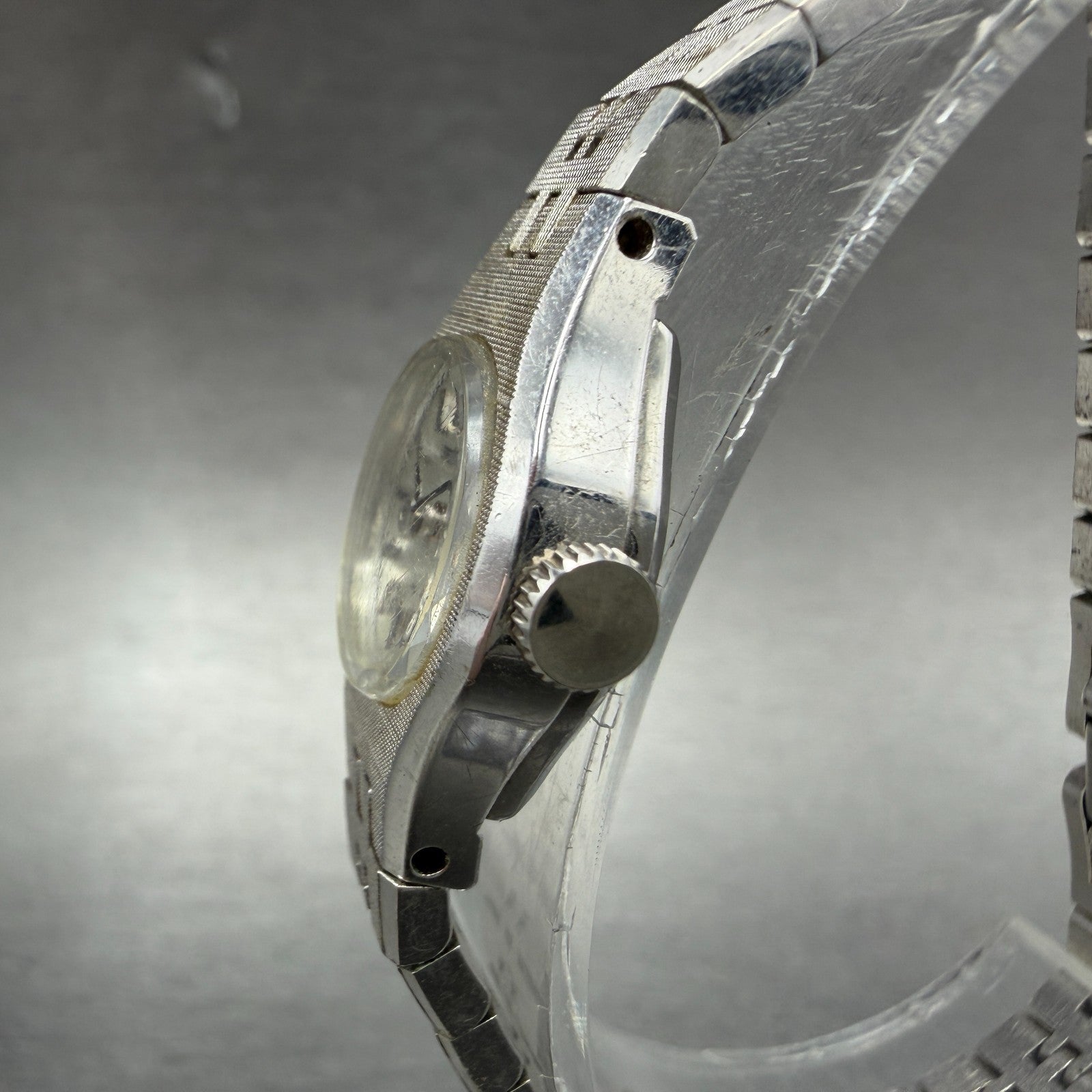 Seiko Watch Women 18mm Silver Dial Silver Tone Manual Round 11-0639 Runs JG82
