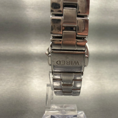 Seiko Wired Watch Women 33mm White Dial Two Tone Daydate Round VD76-KH80 New bat7