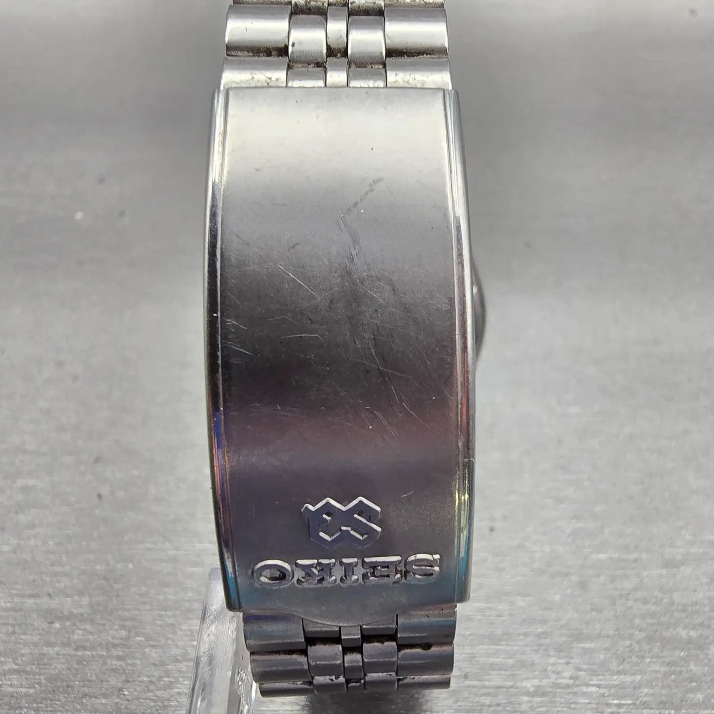 Seiko SQ Watch Men 34mm Silver Dial Silver Tone Daydate Round 6923-7039 New Batt7