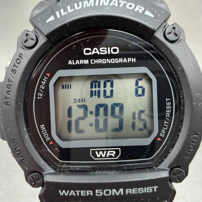 Casio Illuminator W-219H Watch Men 47mm Black Alarm Chrono Digital  New Battery1