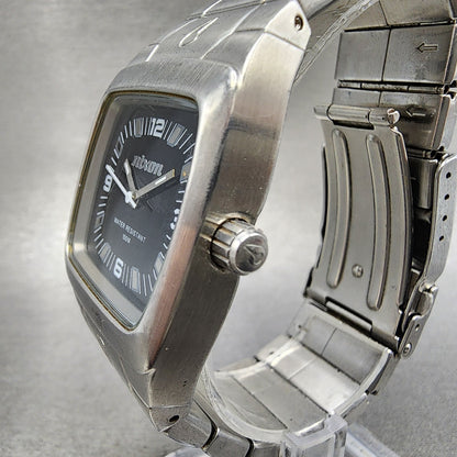 Nixon The Manual Watch Women 32mm Black Dial Silver Tone Rectangle New Battery2