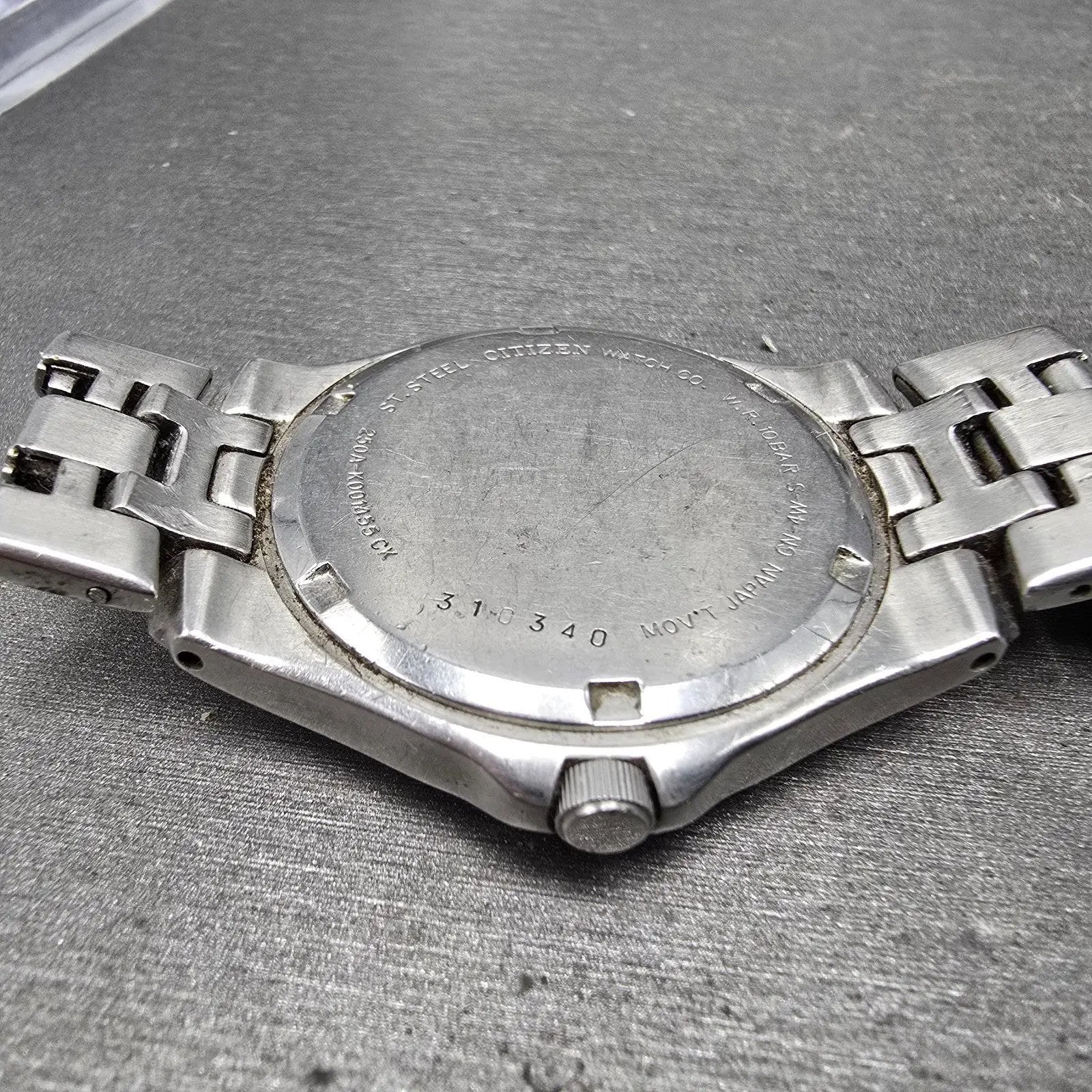 Citizen Watch Men 37mm Blue Dial Silver Tone Daydate Round 250A-K001455 PARTS16