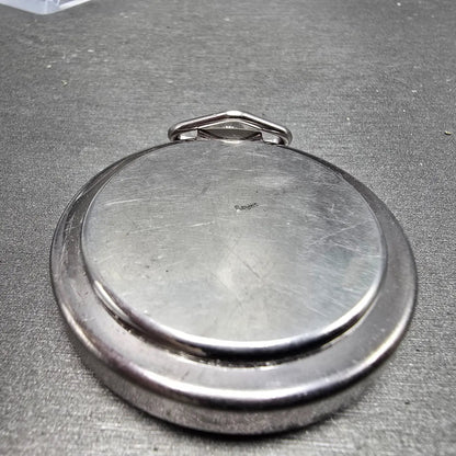 Victorinox Swiss Army Pocket Watch Men 48mm White Dial Silver Tone Round PARTS10