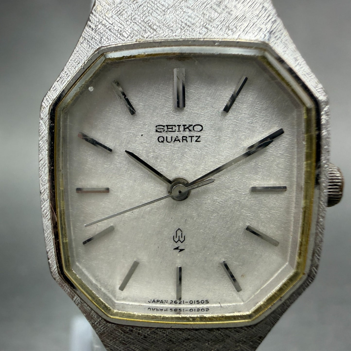 Seiko Watch Women 21mm Silver Dial Silver Tone Octagon 2621-5100 New Battery1