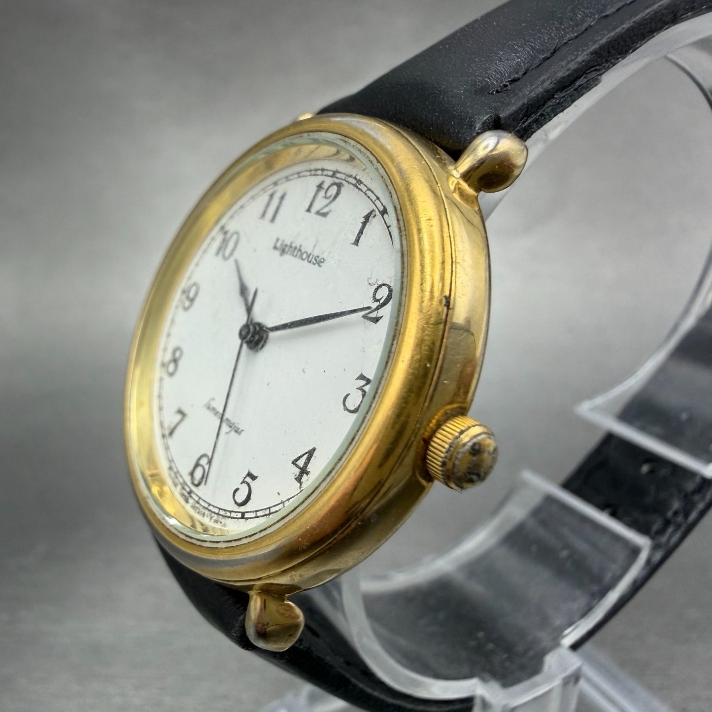 Citizen Lighthouse Watch Unisex 32mm White Dial Gold Round 3630-363086 New Bat2