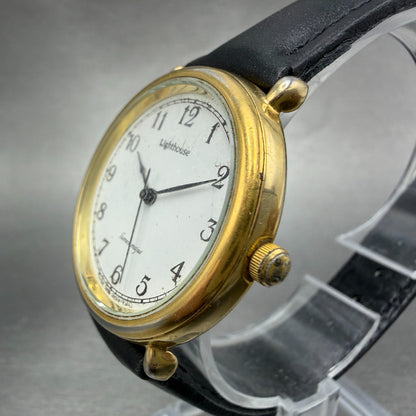 Citizen Lighthouse Watch Unisex 32mm White Dial Gold Round 3630-363086 New Bat2