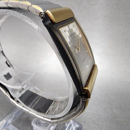 Rado Diastar Watch Men 23mm Gray Dial Black Tone Rectangle 153.0522.3 New Batt