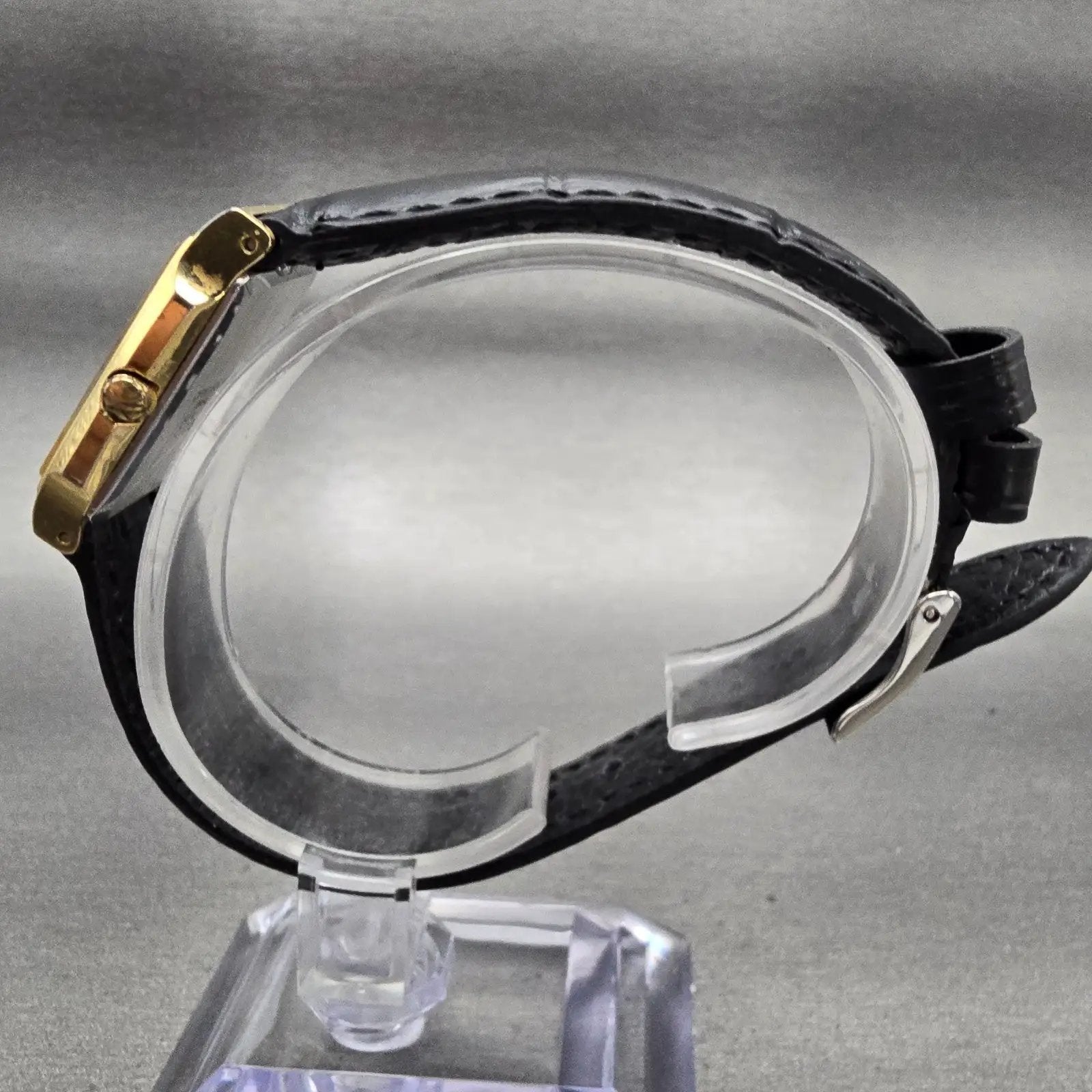 Citizen Watch Men 23mm Gold Dial Gold Tone Rectangle 6031-S10913 New Battery6