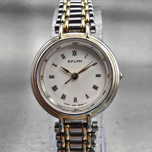 Citizen Sylph Watch Women 21mm White Dial Two Tone Round 2930-294540 New Batt0