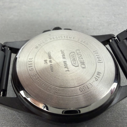 Casio MTP-E700 Watch Men 39mm White Dial  Black Tone Date Metal Bracelet Round9