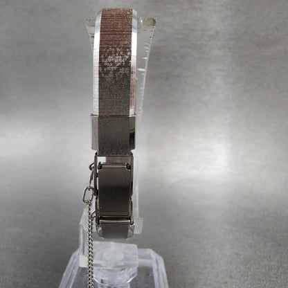 Seiko Tank Watch Women 12mm Silver Dial Silver Tone 2e205029 New Battery7