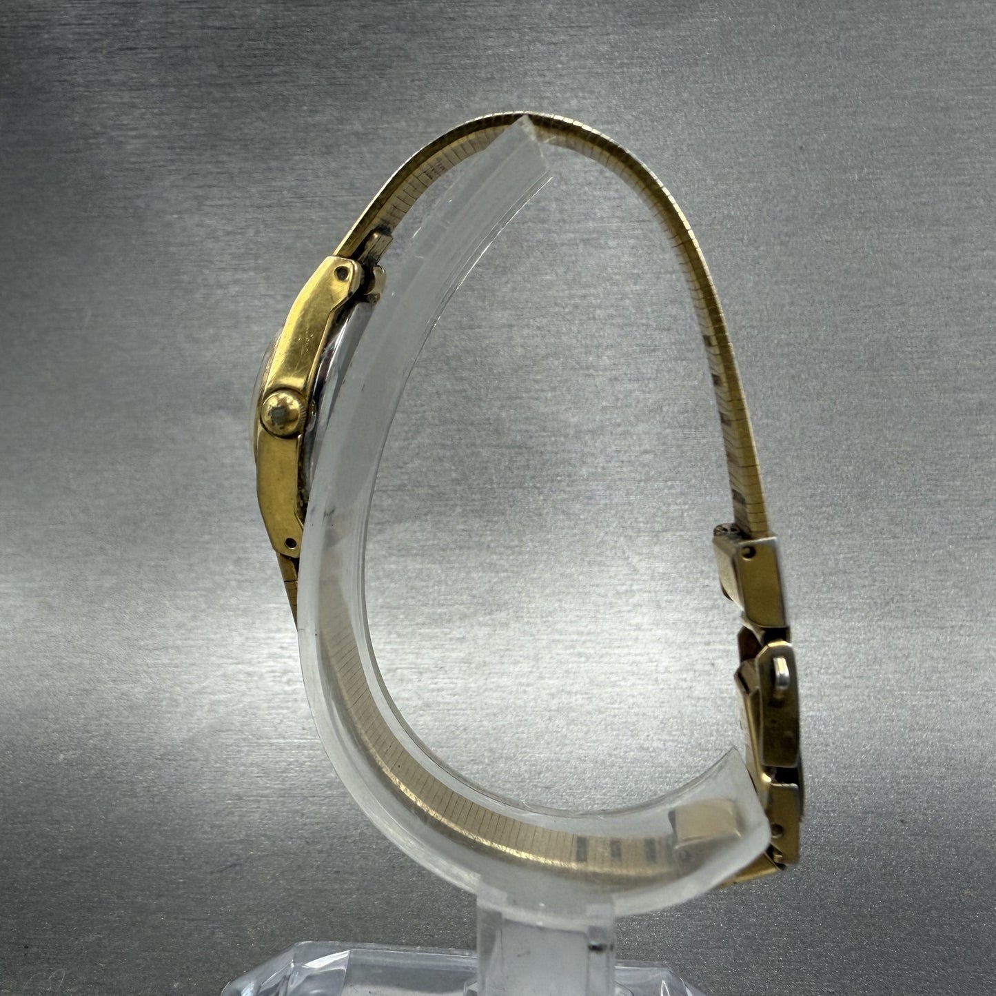 Seiko Watch Women 17mm Champagne Dial Gold Tone Round 5421-0039 New Battery XF6