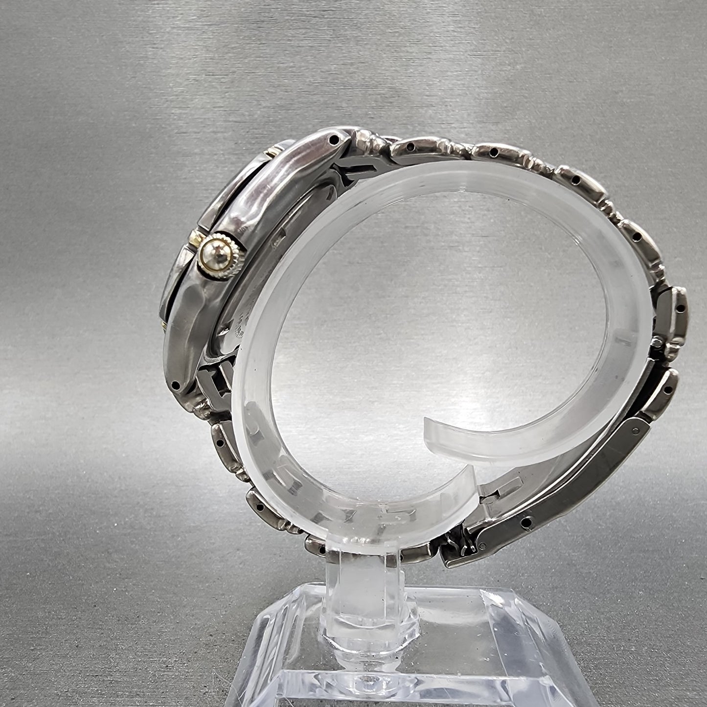 Seiko Scuba Dive Watch Men 38mm MOP Dial Titanium Tone Date 7n356120 PARTS7