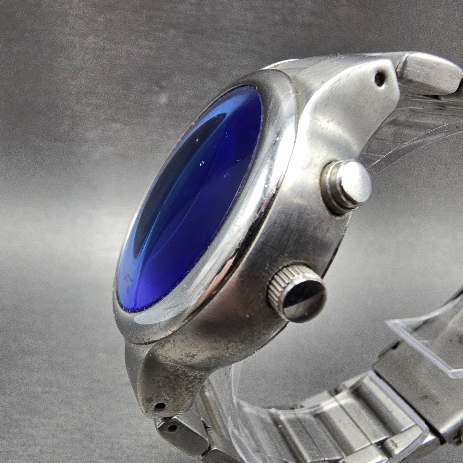 Fossil Big Tic Watch Men 41mm Blue Dial Silver Kanji Round JR-8084 New battery2