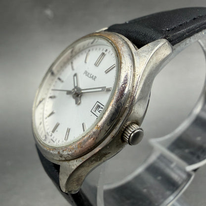 Pulsar Watch Women 26mm Silver Dial Silver Tone Date Round VX82-X349 New Battery2