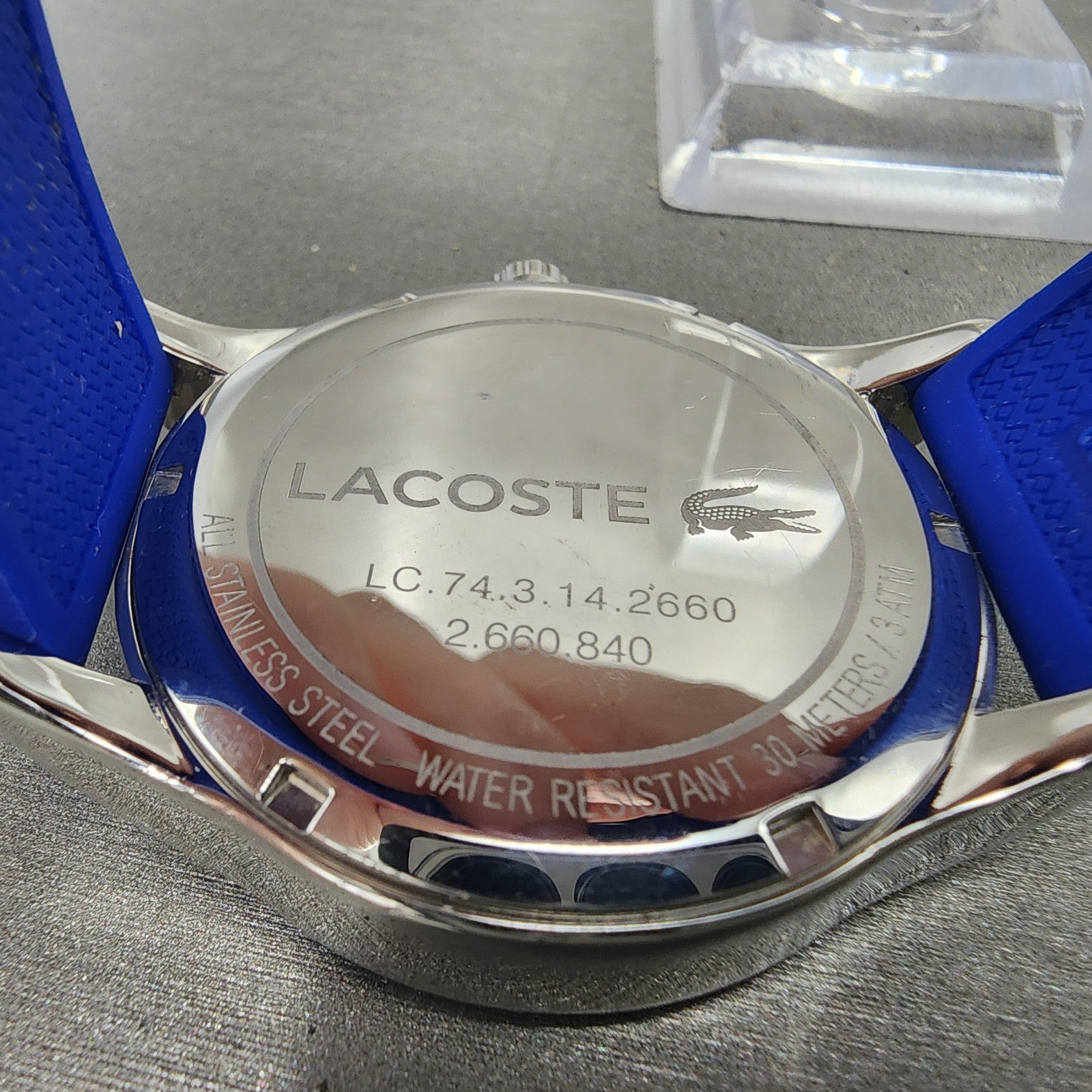 Lacoste Victoria Watch Women 40mm White Dial Silver Tone Round New Battery9