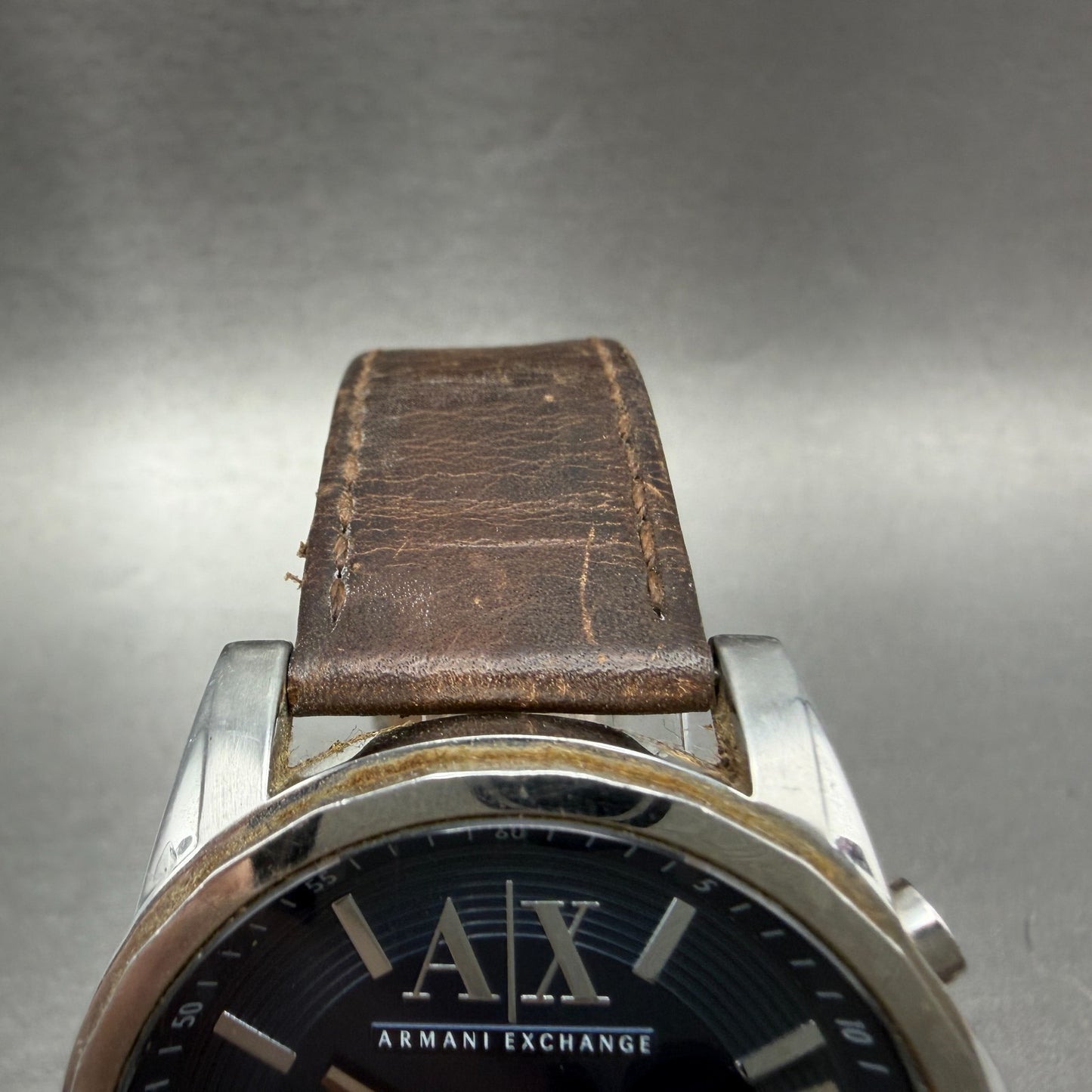 Armani Exchange Chronograph Watch Men 44mm Blue Dial Steel Date AX2501 New Batt4