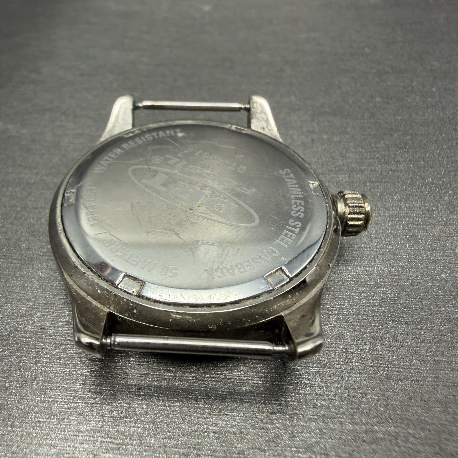 Fossil DRT Watch Men 37mm White Dial Silver Tone Date Round DT-4007 New Battery9