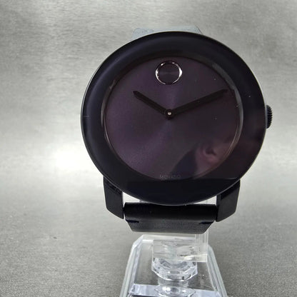 Movado Bold Watch Men 42mm Blue Dial Blue Tone Round 3600370 New Battery5