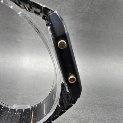 Seiko Analog Digital Watch Men 29mm Black Gold Alarm Chronograph H601-5179 PARTS4