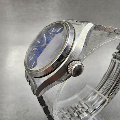 Seiko Automatic Watch Women 25mm Blue Dial Silver Tone Daydate 22060510 Runs3